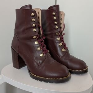 Stuart Weitzman Burgundy Boot - sz 9.5